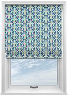 Scandi Birds, Capri - Twist&Fit Roman Blind